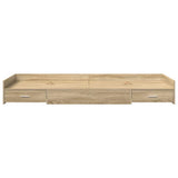 Bed Frame with Headboard Sonoma Oak 75 x 190 cm Engineered Wood 3335255