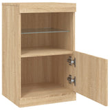 Sideboard with LED Lights Sonoma Oak 41x37x67 cm 836681