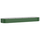Garden Raised Bed Galvanised Steel 396x100x36 cm Green 319003