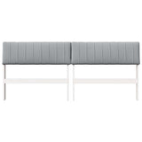Upholstered Headboard Light Grey 180 cm Solid Pine Wood 879218