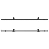 Sliding Door Hardware Kit 427 cm Steel Black 3295788