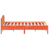 Bed Frame Wax Brown Solid pine wood, Plywood Super King Durable 3216193