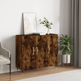 Sideboard Smoked Oak 90x34x80 cm Engineered Wood 828089