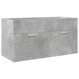 4 Piece Bathroom Furniture Set Concrete Grey Engineered Wood 3324884