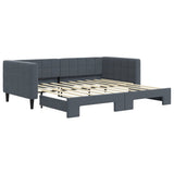 Daybed with Trundle without Mattress Dark Grey 90x190 cm Single 3196782
