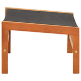 Garden Chair with Footrest Solid Eucalyptus Wood and Textilene 48700