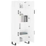 Highboard White 69.5x34x180 cm Engineered Wood 3195699
