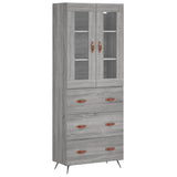 Highboard Grey Sonoma 69.5x34x180 cm Engineered Wood 3198383