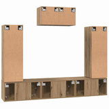 TV Cabinet Set 7 pcs Artisan Oak Engineered Wood 3393137