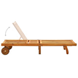 311871 Sun Lounger Solid Acacia Wood