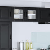 Wall Glass Cabinet LUCCA Black 40 x 31 x 40 cm Engineered Wood 884836