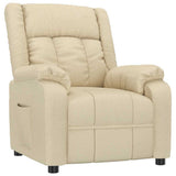 Recliner Chair Cream Fabric 348117