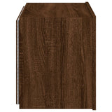 TV Wall Cabinet with LED Lights Brown Oak 60x35x41 cm 837314