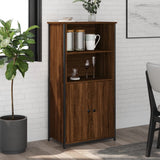Highboard Brown Oak 62x36x121.5 cm Engineered Wood 834214