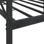 Day Bed without Mattress Black 90x190 cm Steel 4104667