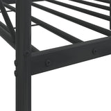 Day Bed without Mattress Black 90x190 cm Steel 4104667