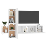 5 Piece TV Cabinet Set White Engineered Wood 3078653