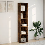 Bookcase Smoked Oak 40x30x189 cm Engineered Wood 857889