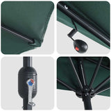 Garden Parasol Green 294 x 150 x 223 cm Polyester and Steel 42003260