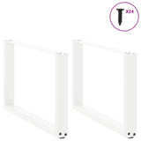 Coffee Table Legs U-Shaped 2 pcs White 60x cm Steel 4013161