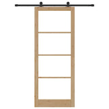 Sliding Door ORKDAL Natural and Black 93 x 232 cm 3332011