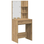 ZNTS Dressing Table Set with LED Artisan Oak Engineered Wood 3329182