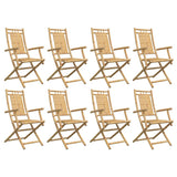 Folding Garden Chairs 8 pcs 53x66x99 cm Bamboo 3278516