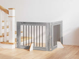 Dog Gate with Stands 2 pcs Grey Sonoma 80 x 80 cm 892076