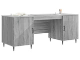 Desk with Shelf Grey Sonoma 142.5 x 50 x 75 cm Engineered Wood 3414609