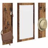 Wall-Mounted Coat Rack Wall-mounted Old Wood 96 x 1.5 x 90 cm 874537