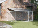 Dog Cage with Roof and Door Grey 2x2x2 m Galvanised Steel 172559