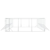 Outdoor Dog Kennel Silver 6x14x2 m Galvanised Steel 3190462