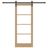 Sliding Door ORKDAL Natural and Black 83 x 202 cm 3331857