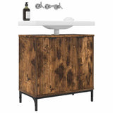 Bathroom Sink Cabinet with Door Smoked Oak 60.5 x 33.5 x 61 cm 883419