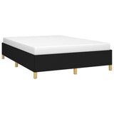Bed Frame without Mattress Black 135x190 cm Double Double Fabric 349868
