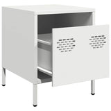 ZNTS Bedside Cabinet White 35x39x43.5 cm Steel 851254