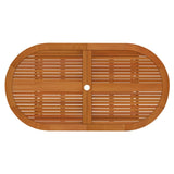 Garden Dining Set Reddish-brown Solid eucalyptus wood 7 Piece Set 3087339
