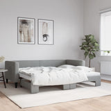Daybed with Trundle without Mattress Light Grey 90x190 cm Single 3196647