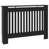 Radiator Cover Black 112x19x81.5 cm Engineered Wood 288174