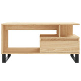 Coffee Table Sonoma Oak 90x49x45 cm Engineered Wood 831031
