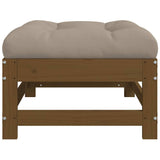 Garden Footstools with Cushions 2pcs Honey Brown Solid Wood Pine 825586