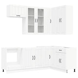 Kitchen Unit LUCCA 8 pcs White Engineered Wood 3438477