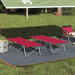 Folding Camping Bed 2 pcs Red 62 x 194 x 42 cm Oxford fabric 42003124