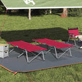 Folding Camping Bed 2 pcs Red 62 x 194 x 42 cm Oxford fabric 42003124