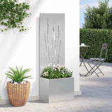 Garden Privacy Screen Sliver 50 x 150 cm Stainless steel 876466