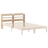 Headboard with Shelves 160 cm Solid Wood Pine 850944