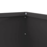 Lawn Edging 6 pcs Black 50 x 50 x 13 cm Steel 874717