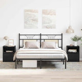 Bedside Cabinet 2 pcs Black Oak 40 x 40 x 50 cm Engineered Wood 862610