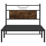 Bed Frame without Mattress Smoked Oak 100x190 cm Engineered Wood 4106737