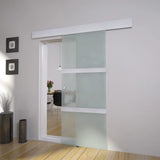 Sliding Door Glass and Aluminium 178 cm Silver 60266